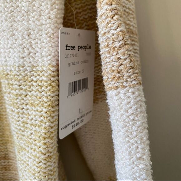Free People-Stripe Oversized Knit Cardigan (Small) - Picture 10 of 13